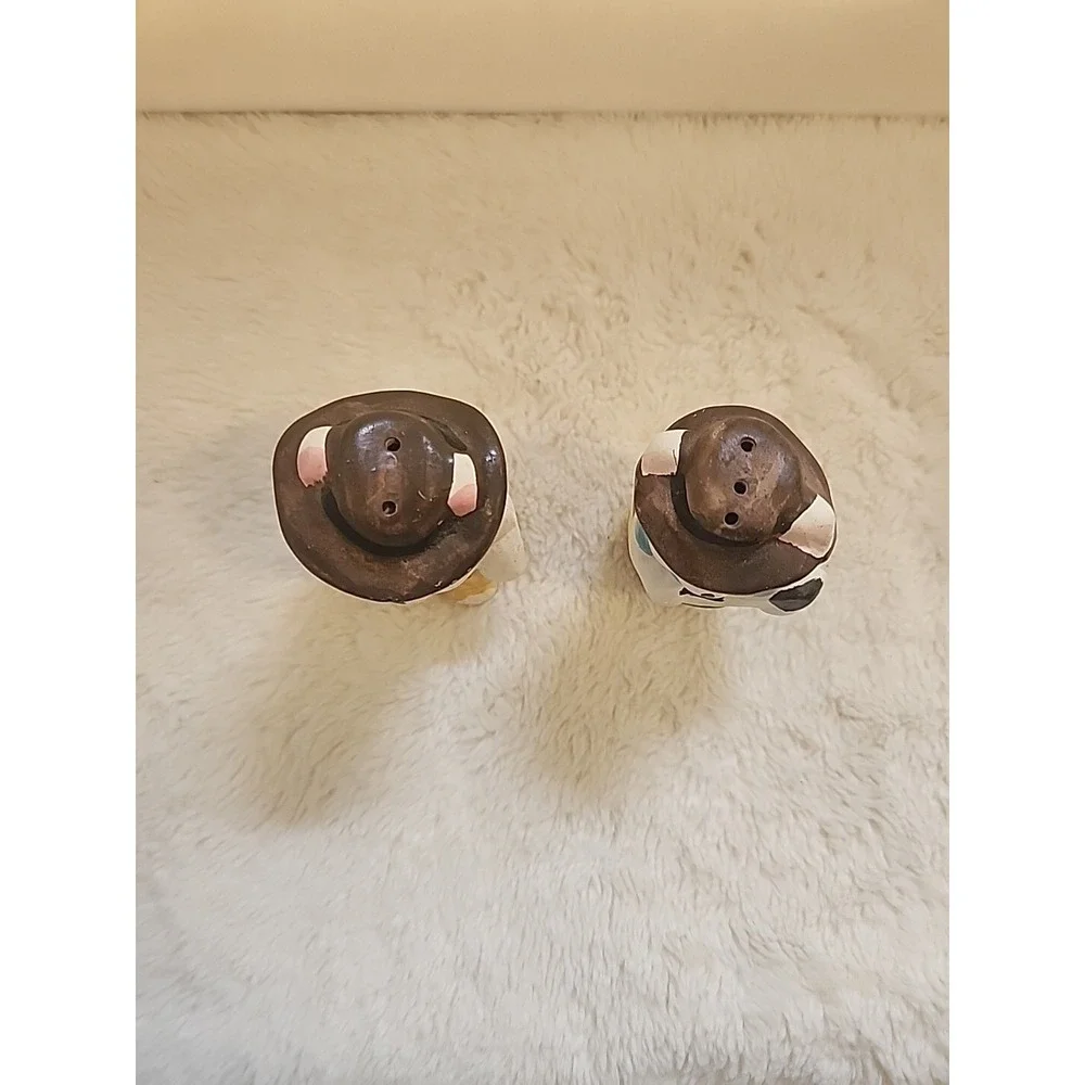 Vintage Cowboy & Cowgirl Bears‎ Salt & Pepper Shaker Set